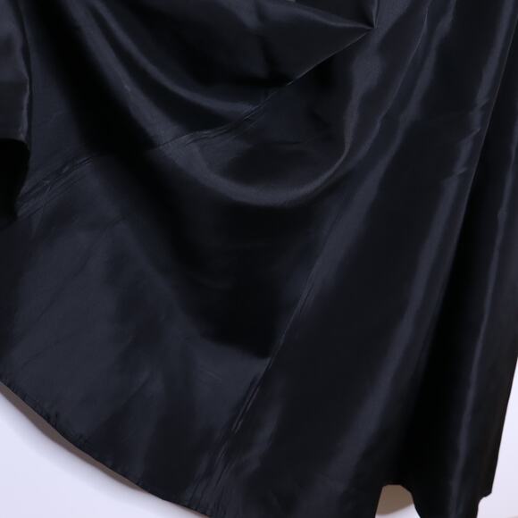 CHETTA B Evening Y2K Black Cocktail Dress Fur Trimmed Gown Women's 8 - Picture 9 of 11